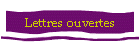 Lettres ouvertes